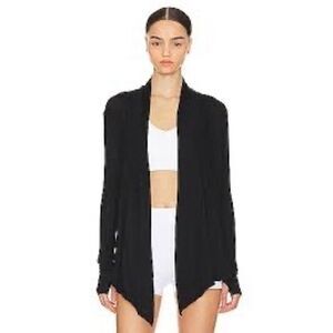 Bobi Los Angeles Women's Open Front Cardigan Black‎ Size S Casual Sweater